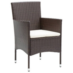 Vidaxl Garden Dining Chairs 4 Pcs Poly Rattan Brown - thumbnail 2