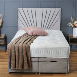 Bsspoke Pink Plush Velvet Ottoman Bed Divan Lift Up Base Orthopaedic Mattress & 138Cm Headboard 4Ft6 5Ft 6Ft - thumbnail 4