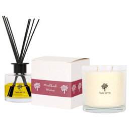 Nicola Spring Mulled Wine Scented Candle & Diffuser Set - 400G Natural Soy Wax Candle & Home Air Freshener Set
