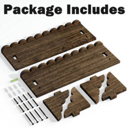 Amorly 2Pcs 43Cm Scalloped Wood Wall Shelf Floating Shelf With Wood Brackets, Easy To Install Rustic Wall Shelf For Bedroom, Any Space - thumbnail 7
