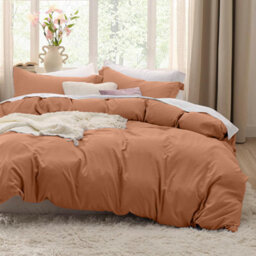 Bedlooms Peach Cotton Duvet Cover Set, Breathable & Anti-Allergic Bedding Pack, King 230X220Cm - thumbnail 6