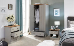 Kendal 3 Piece Bedroom Set Grey - thumbnail 2