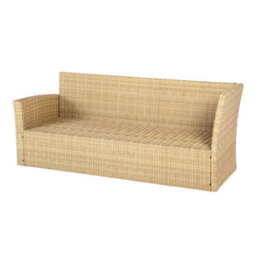 St. Tropez Garden Corner Sofa With Rising Table In Natural Rattan. 6 Seater With Footstools & Weatherproof Cushions - thumbnail 9