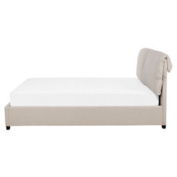 Beliani Bed Fabric Belfort 160 X 200 Cm (Eu King Size) Light Beige - thumbnail 5