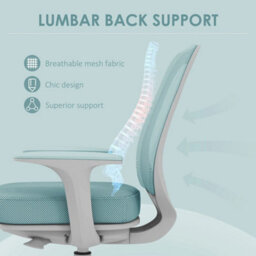 Office Chair, 360 Degree Swivel Desk Chair With Wheels, Light Green - thumbnail 4