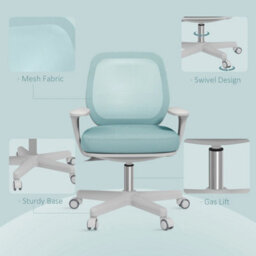 Office Chair, 360 Degree Swivel Desk Chair With Wheels, Light Green - thumbnail 5