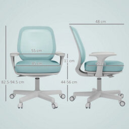 Office Chair, 360 Degree Swivel Desk Chair With Wheels, Light Green - thumbnail 2