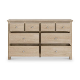 Farro Washed Oak Xl 8 Drawer Chest Fully Assembled - By Roseland Furniture - thumbnail 6