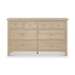 Farro Washed Oak Xl 8 Drawer Chest Fully Assembled - By Roseland Furniture - thumbnail 4