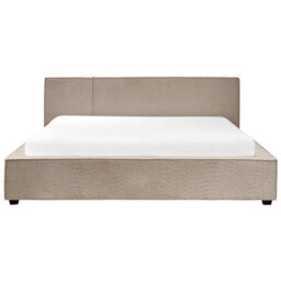 Beliani Bed Boucle Mirande 180 X 200 Cm (Eu Super King) Taupe - thumbnail 5