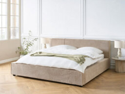 Beliani Bed Boucle Mirande 180 X 200 Cm (Eu Super King) Taupe - thumbnail 2