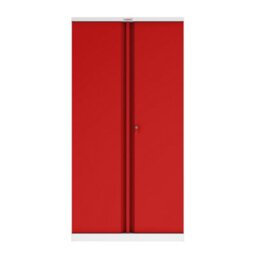 Phoenix Safe Company Phoenix Scl Series Scl1891Grk 2 Door 4 Shelf Steel Storage Cupboard Grey Body & Red Doors With Key Lock - thumbnail 4