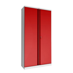 Phoenix Safe Company Phoenix Scl Series Scl1891Grk 2 Door 4 Shelf Steel Storage Cupboard Grey Body & Red Doors With Key Lock - thumbnail 3