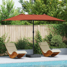 Berkfield Garden Parasol Terracotta 385 X 209 X 244 Cm Fabric - thumbnail 1