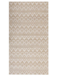 Wyld And Coco Beige Jute Area Rug 80 X 150 Cm, Geometric Flat-Weave For Bedroom And Living Room - thumbnail 1