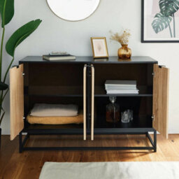 Sideboard 4 Door For Living Room, 120Cm Storage Cabinet - thumbnail 3