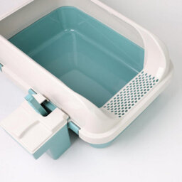 Divchi Cat Litter Tray Box, Litter Box, Plastic Cat Open Top Litter Tray With Scoop And Scoop Box Kitten Detachable Rim Easy Clean - thumbnail 7