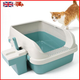 Divchi Cat Litter Tray Box, Litter Box, Plastic Cat Open Top Litter Tray With Scoop And Scoop Box Kitten Detachable Rim Easy Clean - thumbnail 6