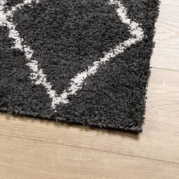 Walplus Shaggy Rug Pamplona High Pile Modern Black And Cream 240X340 Cm - thumbnail 4