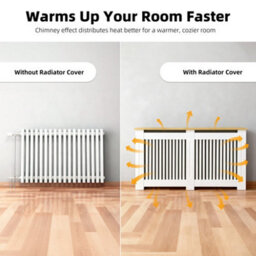 Fativo Vertical Radiator Cover Grill Shelf Cabinet Mdf Wood Modern Traditional Furniture (H 830 X W 1520 X D 200 mm) - thumbnail 4