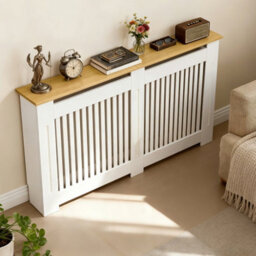 Fativo Vertical Radiator Cover Grill Shelf Cabinet Mdf Wood Modern Traditional Furniture (H 830 X W 1520 X D 200 mm) - thumbnail 7
