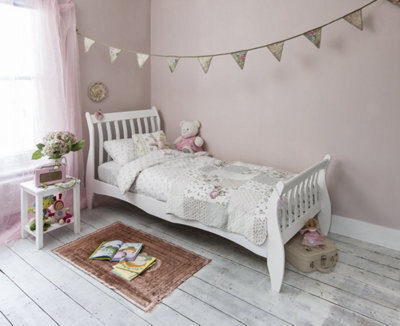 Nöa & Nani Noa & Nani Single Bed Sleigh Frame In Classic White Astrid - image 1