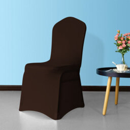 Neel Blue 10Pcs Spandex Polyester Stretch Chair Cover, Washable & Removable Slipcovers - Chocolate
