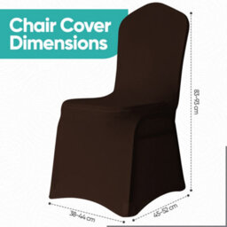 Neel Blue 10Pcs Spandex Polyester Stretch Chair Cover, Washable & Removable Slipcovers - Chocolate - thumbnail 2