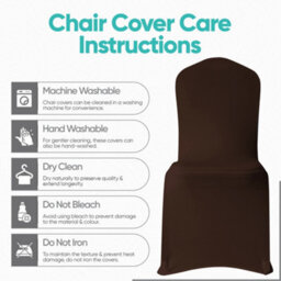 Neel Blue 10Pcs Spandex Polyester Stretch Chair Cover, Washable & Removable Slipcovers - Chocolate - thumbnail 3