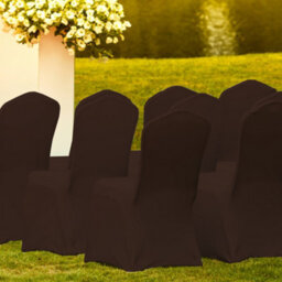 Neel Blue 10Pcs Spandex Polyester Stretch Chair Cover, Washable & Removable Slipcovers - Chocolate - thumbnail 9