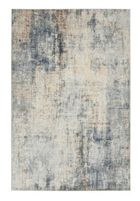 Grey Beige Rug, 10mm Thick Abstract Stain-Resistant Rug, Luxurious Modern Rug For Bedroom, & Dining Room-160Cm (Circle) - image 1