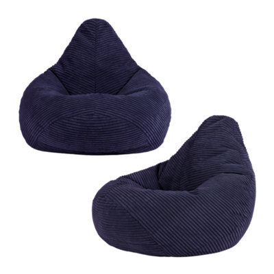 icon Dalton Kids Beanbag Corduroy Navy Blue Set Of 2 - image 1