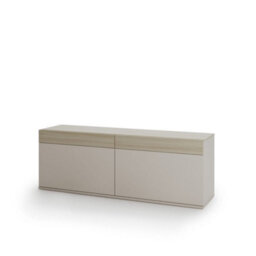 Arte Charlie Ch-19 Sideboard Cabinet 175 Cm In Cashmere - Low Buffet Storage With Pull-Down Doors - thumbnail 1