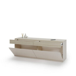 Arte Charlie Ch-19 Sideboard Cabinet 175 Cm In Cashmere - Low Buffet Storage With Pull-Down Doors - thumbnail 3