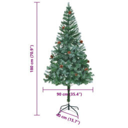 Vidaxl Artificial Christmas Tree With Stand Green 180 Cm Pvc And Steel - thumbnail 3