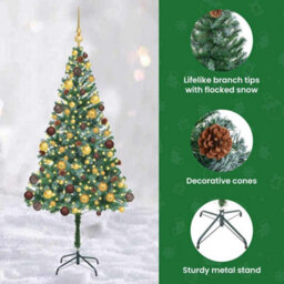 Vidaxl Artificial Christmas Tree With Stand Green 180 Cm Pvc And Steel - thumbnail 8