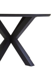 Orsina Stylish Dining Table With Black Metal Legs, Elegant Small Dining Table, Sturdy Kitchen Table For Dinner - thumbnail 4