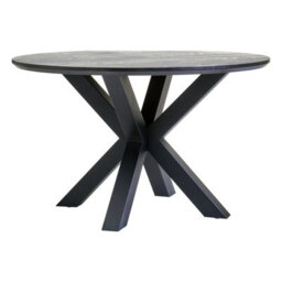 Orsina Stylish Dining Table With Black Metal Legs, Elegant Small Dining Table, Sturdy Kitchen Table For Dinner - thumbnail 1