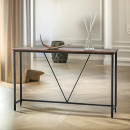 Pirlo Plush 120Cm Wide Industrial Console Table Hallway Furniture - thumbnail 5