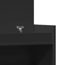 Berkfield Shoe Cabinet Black 100.5X28X100 Cm Engineered Wood - thumbnail 9