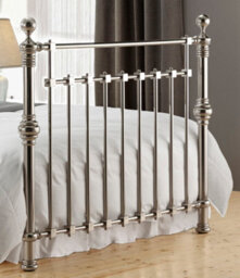 Save On Goods UK 5Ft King Size Antique Victorian Style, Chrome Nickel Finish Traditional Metal Bed Frame Bedstead. - thumbnail 2