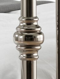 Save On Goods UK 5Ft King Size Antique Victorian Style, Chrome Nickel Finish Traditional Metal Bed Frame Bedstead. - thumbnail 5