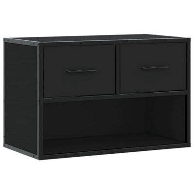 Berkfield Industrial Tv Cabinet Black 60X31X39.5 Cm Engineered Wood And Metal - image 1