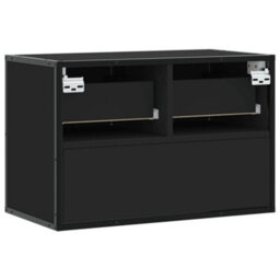 Berkfield Industrial Tv Cabinet Black 60X31X39.5 Cm Engineered Wood And Metal - thumbnail 6