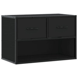Berkfield Industrial Tv Cabinet Black 60X31X39.5 Cm Engineered Wood And Metal - thumbnail 1