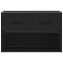 Berkfield Industrial Tv Cabinet Black 60X31X39.5 Cm Engineered Wood And Metal - thumbnail 4