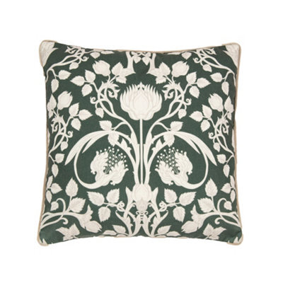 Gallery™ Cirsium Olive Arts & Crafts Indoor Cushion, (L)45Cm X (W)45Cm
