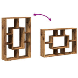 Berkfield Bookcase Old Wood 63X20X90 Cm Engineered Wood - thumbnail 8