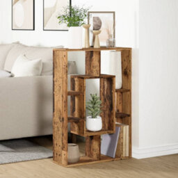 Berkfield Bookcase Old Wood 63X20X90 Cm Engineered Wood - thumbnail 4