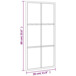 Vidaxl Wall Mirror Black 30X60 Cm Rectangle Iron - thumbnail 8